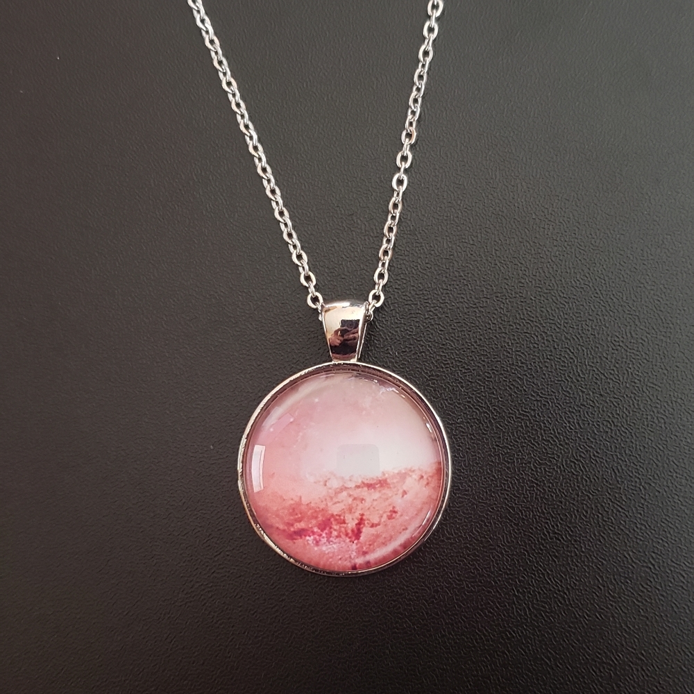 NWOT Pink Nebula Galaxy Necklace